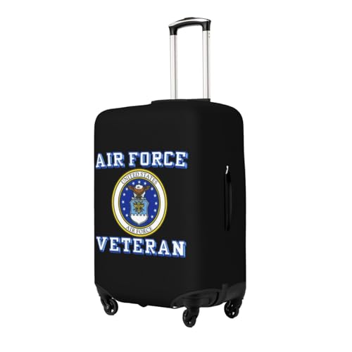 US Air Force Veteran With USAF Suitcase Cover Protector Fit 18-32 Inch Luggage X-Large, Black3