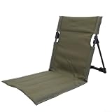 Silla trasera plegable ligera diseñada para camping, con tela Oxford 600D y marco de aleación de aluminio reforzado (verde militar)