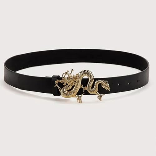 Hot Girls Fashion Dragon Buckle Waist Straps Black Color Belt All-match Coat Dress Ladies Thin Fashion Formal Waistband2