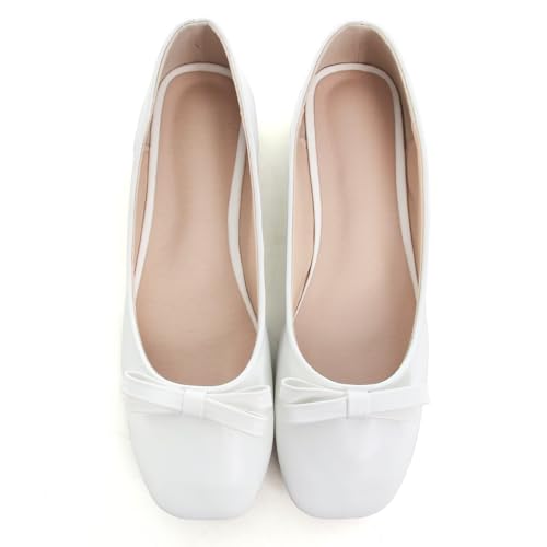 Image of Dear Time Women's Casual Foldable Ballet Flats Square Toe Ballerina Flats Shoes Comfortable