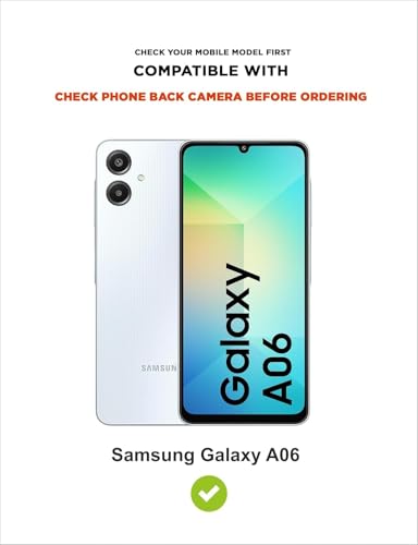 Image of COVERBLACK Soft Rubber Back Cover Compatible Model for Samsung A06 - SM-A065F (4G) - Transparent