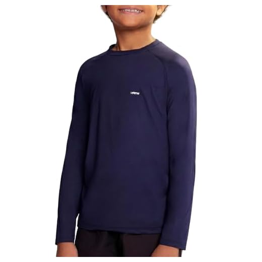 SELENE INFANTIL Camiseta Manga Longa Proteção UV50+ Segunda Pele, Marinho, 8