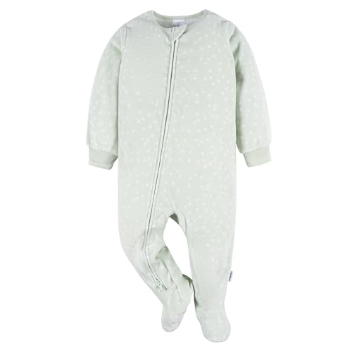 Image of Gerber Baby Girls 2-Pack Flame Resistant Fleece Footed Pajamas