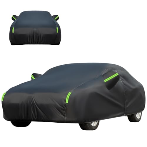 トヨタアクア2代目AQUAMXPK11/MXPK10/MXPK15/MXPK16型に適用 車 カバー 防水 防塵 通気性 防輻射紫外線屋外ボディカバー 全天候型 黄砂対策 雪対策 車ボディカバー 耐強風 耐久性 側面にジッパーあり ?反光条 裏起毛 汚れ/