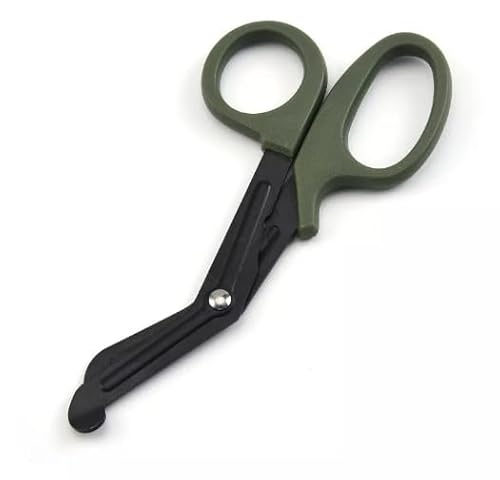 Tesoura Ponta Romba Aph Tático Primeiros Socorros Emergência (Verde)