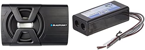 BLAUPUNKT 300W 8-Inch Amplified Subwoofer & PAC SNI-35 Variable LOC Line Out Converter