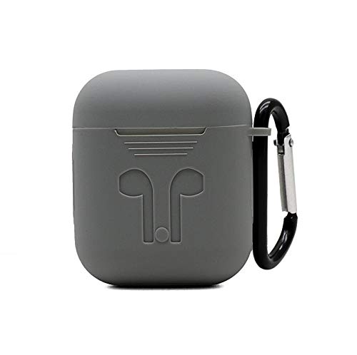 Image of Colorcase Front & Back Full Protection Silicon Case Cover for Airpods 1 /2, Airpods 1 & Airpods 2 - (Dark Grey) (Airpods Not Included)