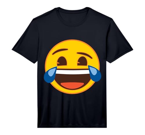 Official Emoji Laughing Tears Yellow Smile Face Performance T-Shirt