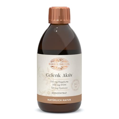 BÄRBEL DREXEL Gelenk aktiv mit Hagebutte und MSM Konzentrat optimiert mit Vitamin C und Hyaluronsäure (300 ml) Nahrungsergänzung mit Naturheilkunde