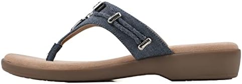 CLIFFS BY WHITE MOUNTAIN Women's Bailee Sandal, Dk Blue/Denim/Fabric, 8 M | Image 3