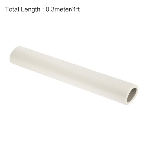 Image of uxcell Foam Tubing for Handle Grip Support,32mm(1 1 /4 inch) ID 44mm(1 3 /4 inch) OD 0.3 Meter /1ft Length White