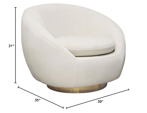 Sillón giratorio peluche crema miniatura 2
