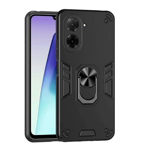 Lucyliy Compatible with Xiaomi Redmi A5 4G Case, Scratch Resistant Magnetism Kickstand for Poco C71 Phone Case Black