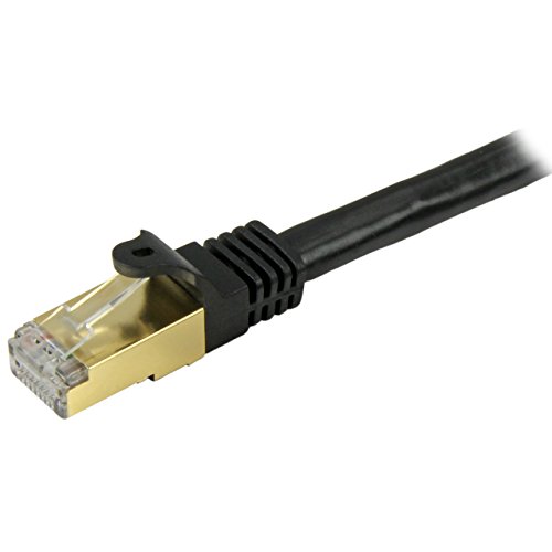 StarTech.com 3ft CAT6a Ethernet Cable - 10 Gigabit Shielded Snagless RJ45 100W PoE Patch Cord - 10GbE STP Network Cable w/Strain Relief - Black Fluke Tested/Wiring is UL Certified/TIA (C6ASPAT3BK) - Image 3