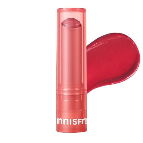 innisfree Dewy Tint Lip Balm with Hyaluronic Acid & Ceramides, Korean Hydrating Tinted Balm, Sheer Lipstick Available in 4 Shades