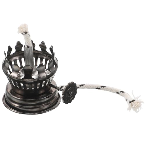 HIAKDOFT Quemador de Lámpara de Aceite 28 Orificios Negro Casquillo Ajustable para Mecha Repuesto para Lámparas Antiguas de Queroseno Accesorio Resistente y Compatible