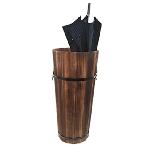 Generico Porta Ombrelli,Grande Contenitore Moderno In Legno - Supporto per Bastoni da Passeggio e Ombrelli - per Ingresso Corridoio Patio Ufficio Domestico Appartamento Commerciale