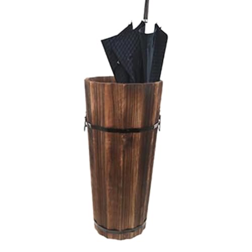 El Mejor Listado de Paragüeros - 5 favoritos. 42 Cubo Para Paraguas - Paragüero Para Entrada, Soporte Para Paraguas De Madera Alto | Para El Interior, Entrada Al Aire Libre, Pasillo, Patio, Hogar, Oficina, Dormitorio, Puede...