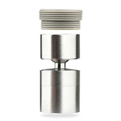 KWODE Kitchen Sink Faucet Swivel Aerator Stainless Steel 2-Flow Faucet ...