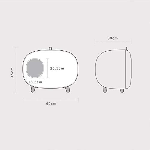 Bac à litière fermé pour chat grand format 60cm de toilette verte
