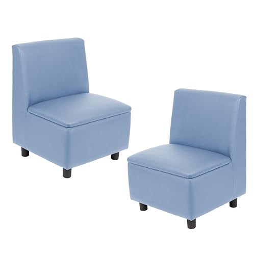 Image of FDP Kid Comfort Collective Modular Armless Chairs, 2-Pack - Powder Blue