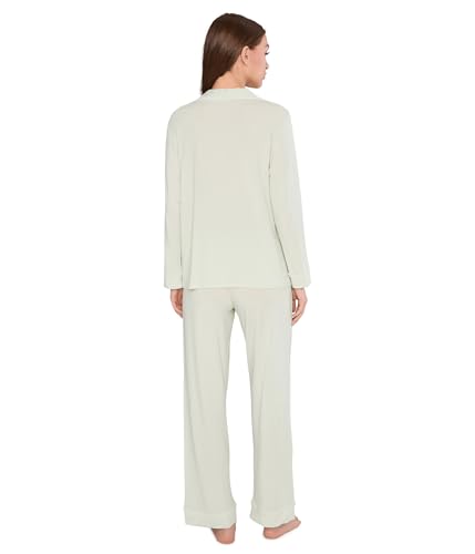 Image of Eberjey Gisele Classic Women's Pajama Set | Long Sleeve Shirt + Long Pants