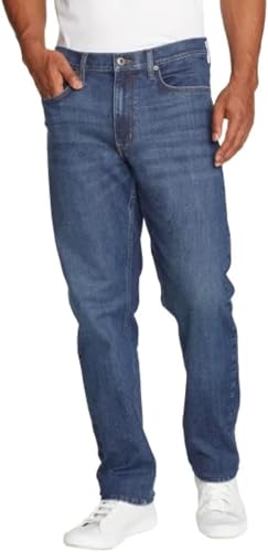 Eddie Bauer Men’s Regular Fit Two-Way Stretch Jean (Blue, 32W x 30L)