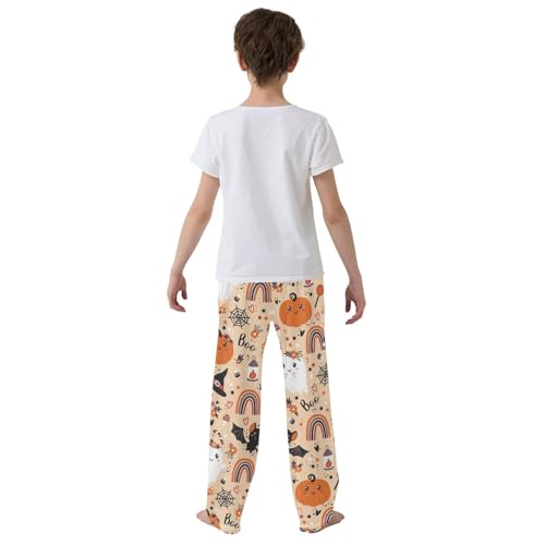 Boys' Pants Cute Halloween Ghost Pumpkins Long Bottoms Jogger Pants Elastic Waist Trousers with Pockets S-XL3