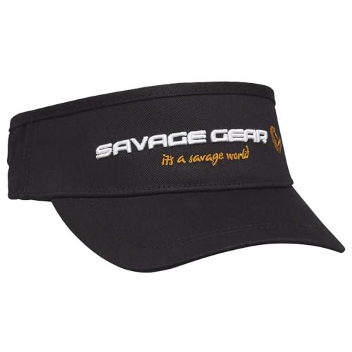 Visière solaire Savage Gear noire contre l'éblouissement des yeux à la pêche