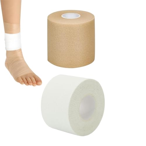 Athletic Sports Tape - 2 Rolls Injury Tape | Athletic Tape For Ankle Support | No-Sticky resiidue Wrist Ankle Tape | Adhesive Bandage Finger Tape | Wrists Elbow Knees Ankles Tape For Gymnastics Boxing