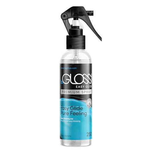 beGLOSS Easy Glide Premium Spray   250 ml   Easy Glide   Pure Feeling   Deslízate en prendas de goma y látex rápida y fácil con nuestro lubricante apósito auxiliar.