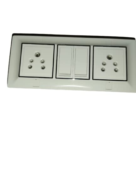 Supriya LED Combined Modular Junction Box Wall Mounting 6A Switch and Socket Electric Board, Wall Fitting 6M Modular Electrical Board with 2 Switch and 2 Socket-image-44