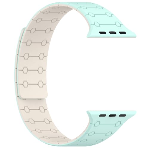 Image of Velour Silicone Watch Strap Compatible with Apple Watch 41mm, 40mm & 38mm, for iWatch Series SE, SE2,10 9, 8, 7, 6, 5, 4, 3 -Sport Loop for Men & Women(Watch Not Included)