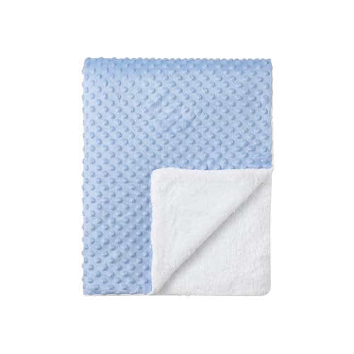 Image of CREVENT Cozy Soft Warm Sherpa Toddler Throw Blanket for Age 3+ - Gifts for Kids All Season Use (40 inchX60 inch Blue dot)