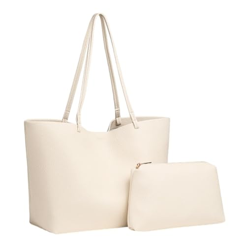 Ethical Vegan Leather Work Tote for Women - Convertible Top Handle & Shoulder Bag with Laptop Sleeve, Spacious Weekender2