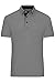 Produktbild James & Nicholson Klassisches Herren Polohemd - Polohemd mit Button-Down-Kragen | Farbe: light-melange/black | Grösse: XL