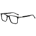 Men Fashion Rectangle Stylish Eyewear Frame with Clear Lens Glasses OCCI CHIARI Eyewear (Black+Red)