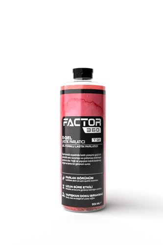 Factor 360 X Gel Jel Lastik Parlatıcı Otomobil Teker Cilası Jel Kıvamlı Lastik Parlatıcı Uzun Süre Kalıcı 500 ml