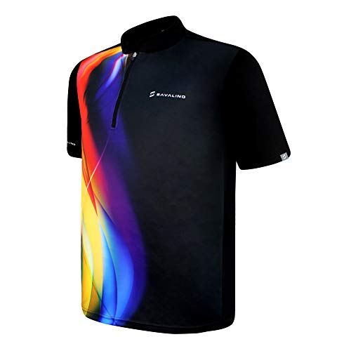 Savalino Men's Bowling Sublimation Printed Jersey, Material Wicks Sweat & Dries Fast, Size S-5Xl #TOP1