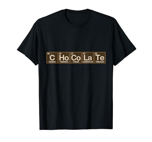 The Elements of Chocolate Funny T-Shirt for Chocoholics
