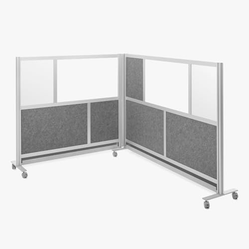 Luxor MW-FWCGHCG3 Workflow Modular Wall Bundle with 2 Walls + Hinge + Casters, 70