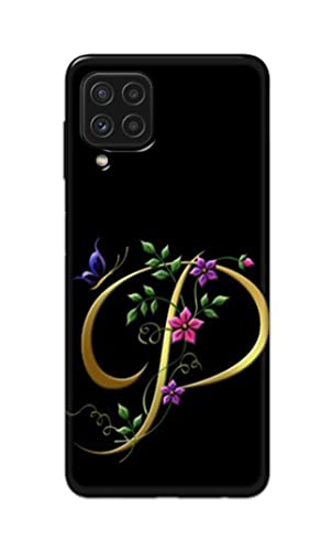 Image of Printed Hard Back Cover Case for Samsung Galaxy A22 4G Back Cover (Alphabet P) -1803