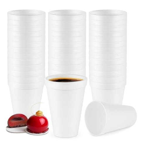 Concession Essentials 12oz Disposable White Foam Cups - Pack of 100ct (CE-Foam Cups 12-100ct)