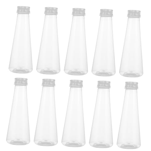 Hohopeti 380ml Juice Bottles Disposable Beverage Bottles Plastic Smooth Body Party Drinking Containers