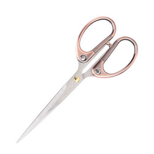 Aemoe 6.3" All Stainless Steel Office Scissors,Ultra Sharp Blade Shears,Sturdy Sharp Scissor for Office Home School Sewing Fabric Craft Supplies Multipurpose Scissors Bronze
