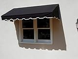 Easyawn Door and Window Sunbrella Canvas Awning / 5 Colors + 3 Sizes/Classic Awning / (Black 6 feet Wide)