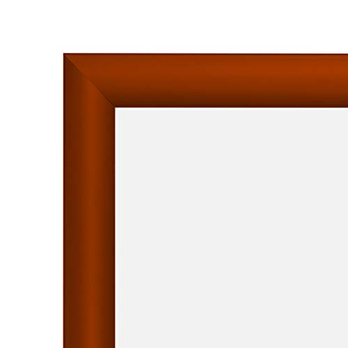 Snapezo Poster Frame 27X40 Inches, Brown 1.2 Inch Aluminum Profile, Front-Loading Snap Frame, Wall Mounting, Premium Series #TOP7