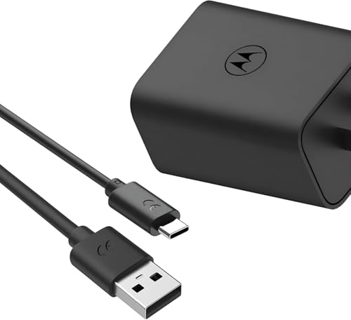 Image of Motorola 33W TurboPower Fast Charger Combo (Charger + USB-C Cable) - Powered for Moto G54 Power, Edge 40 Neo, Moto G Power 2025 & More