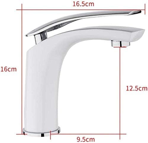 Robinets de cuisine mitigeur blanc salle de bains laiton monotrou