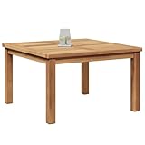 vidaXL Table basse Marron 60 x 60 x 36 cm Bois de teck massif, Table basse moderne pour jardin et terrasse, mobilier d'extérieur en teck massif et résistant aux intempéries